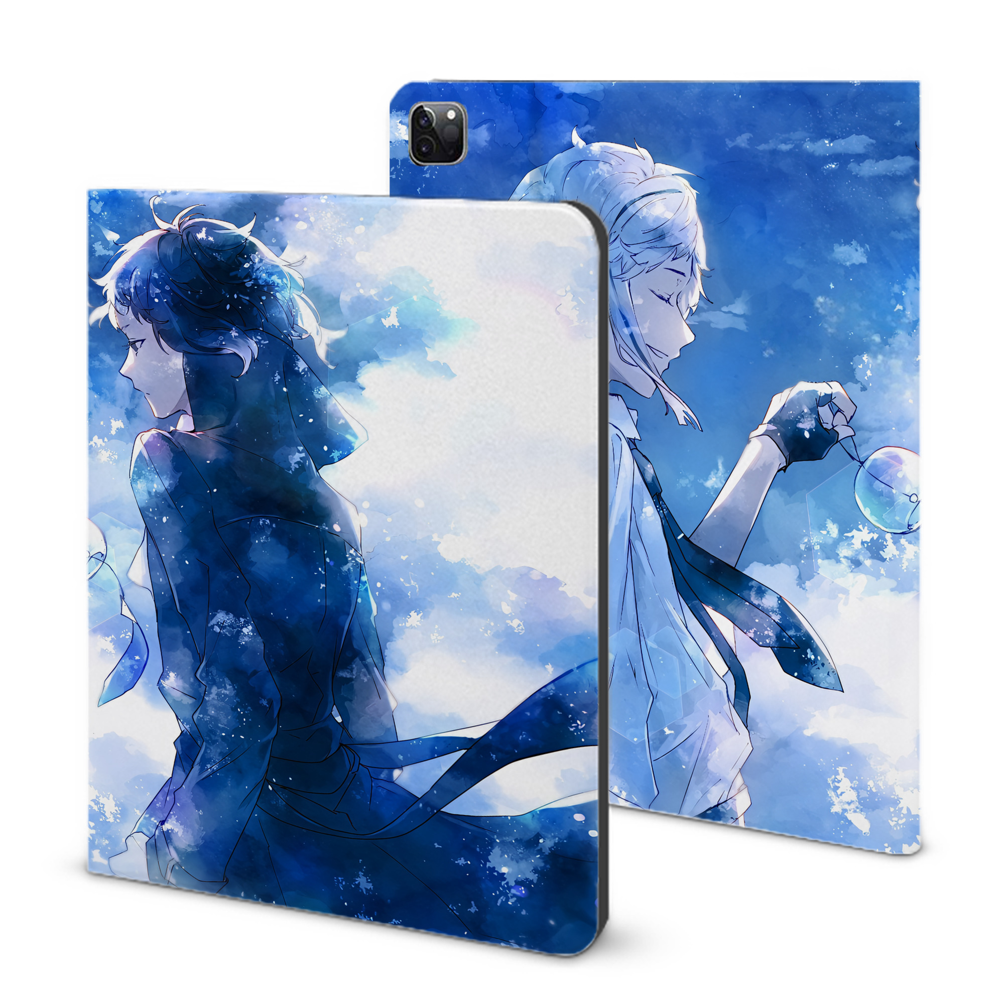 （画像用） 文豪ストレイドッグス Bungo Stray Dogs IPad ケース ブック型 PUレザー TPU 耐衝撃 軽量 薄型 ペン収納なし 全面保護 IPad 各モデル対応